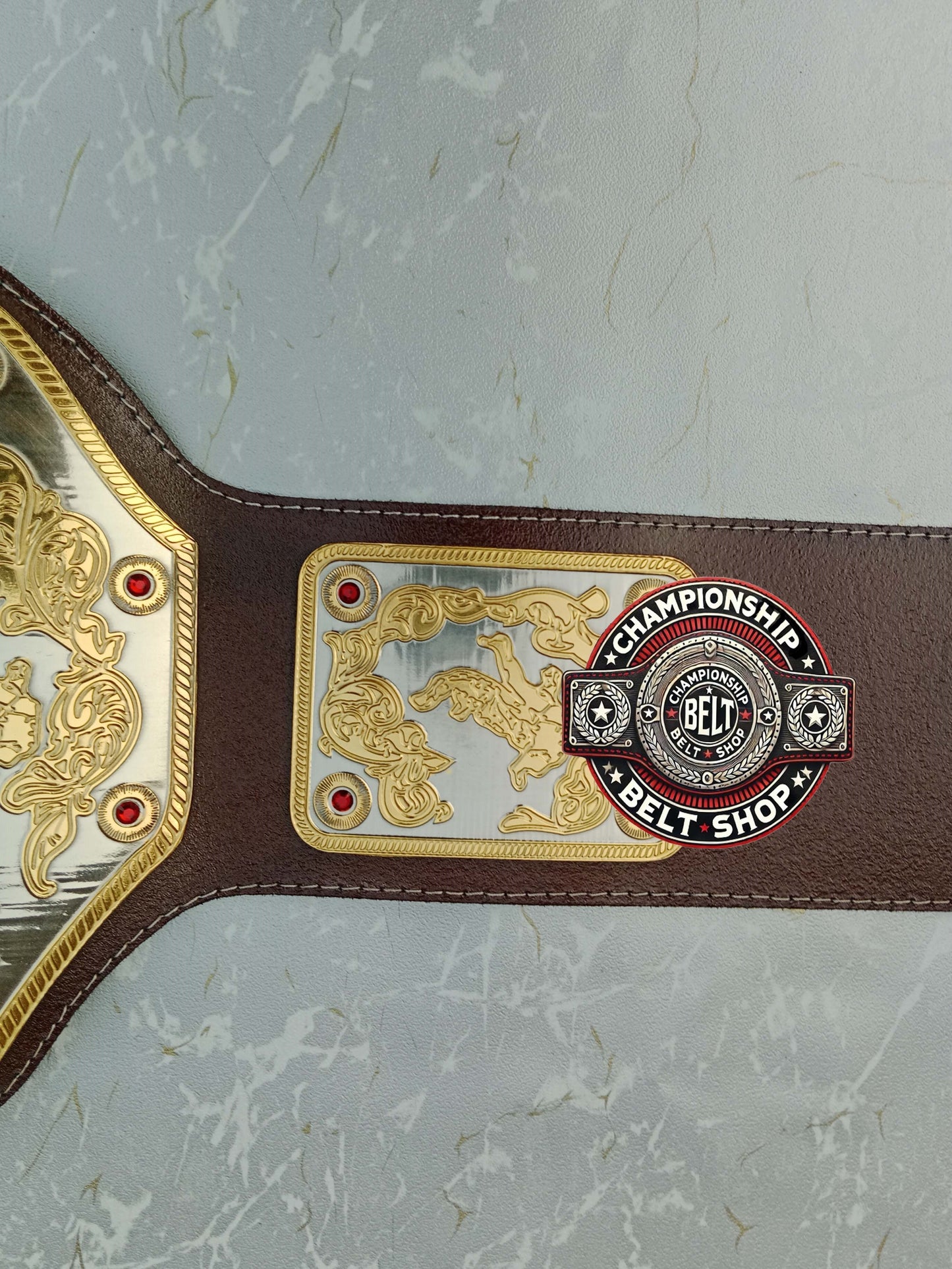 NWA Big Gold World Heavyweight Championship Title Belt