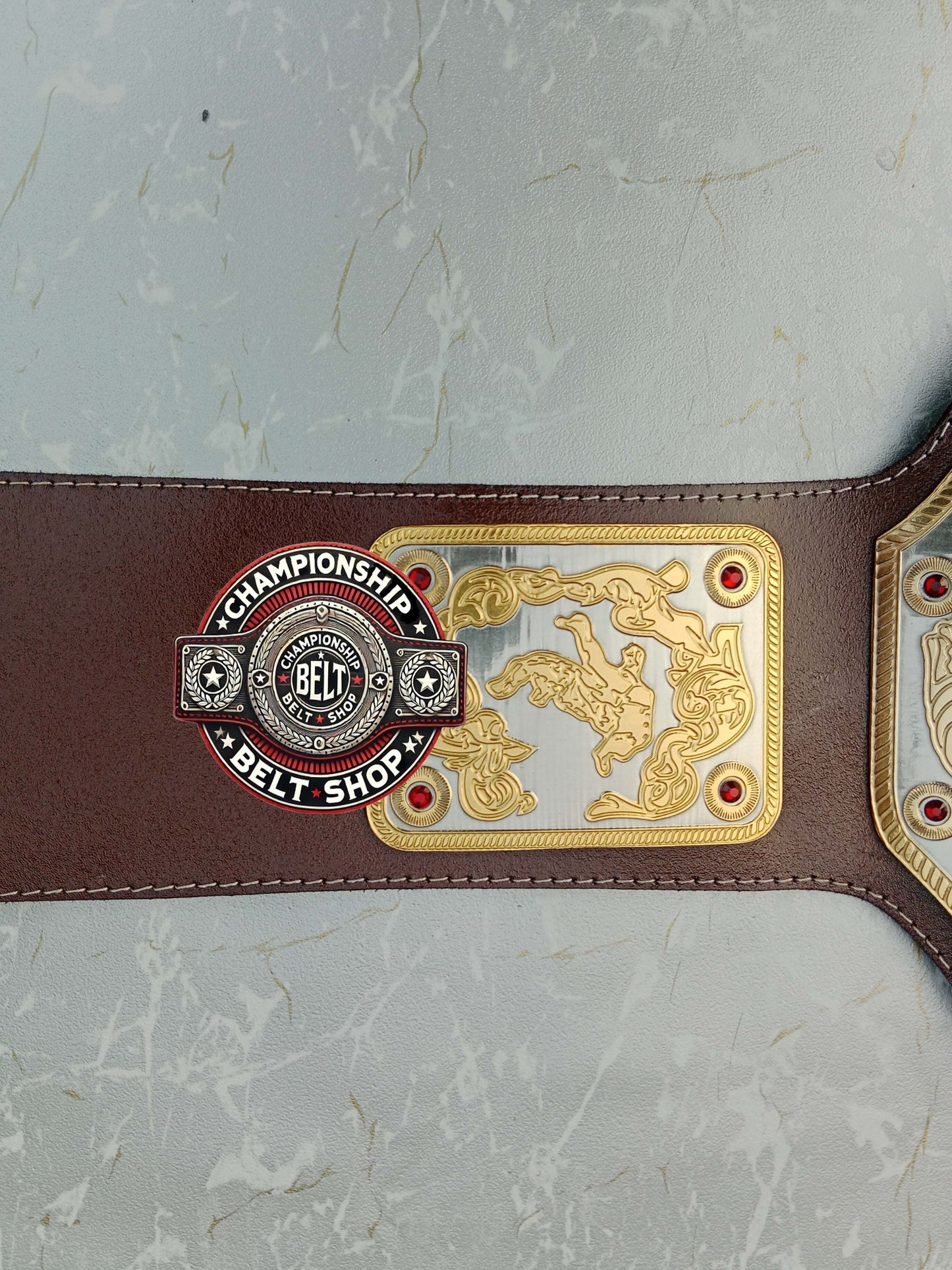 NWA Big Gold World Heavyweight Championship Title Belt