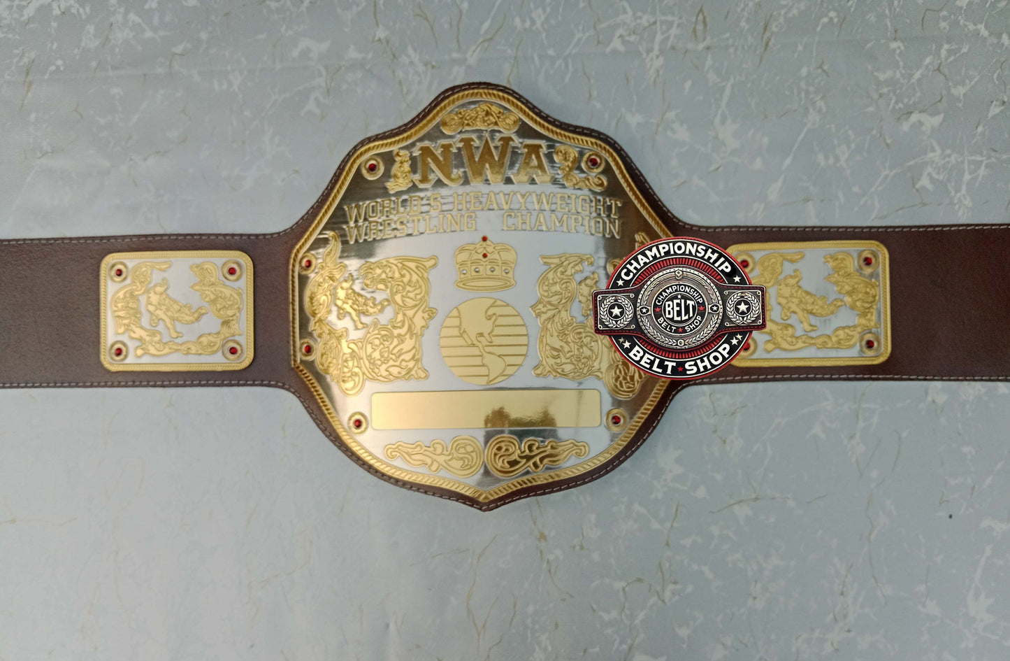 NWA Big Gold World Heavyweight Championship Title Belt
