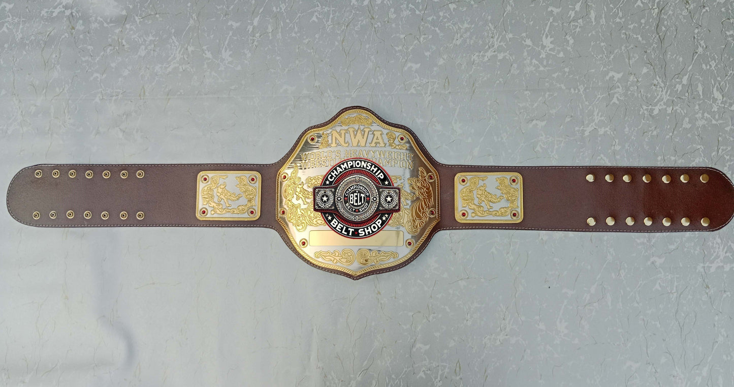 NWA Big Gold World Heavyweight Championship Title Belt