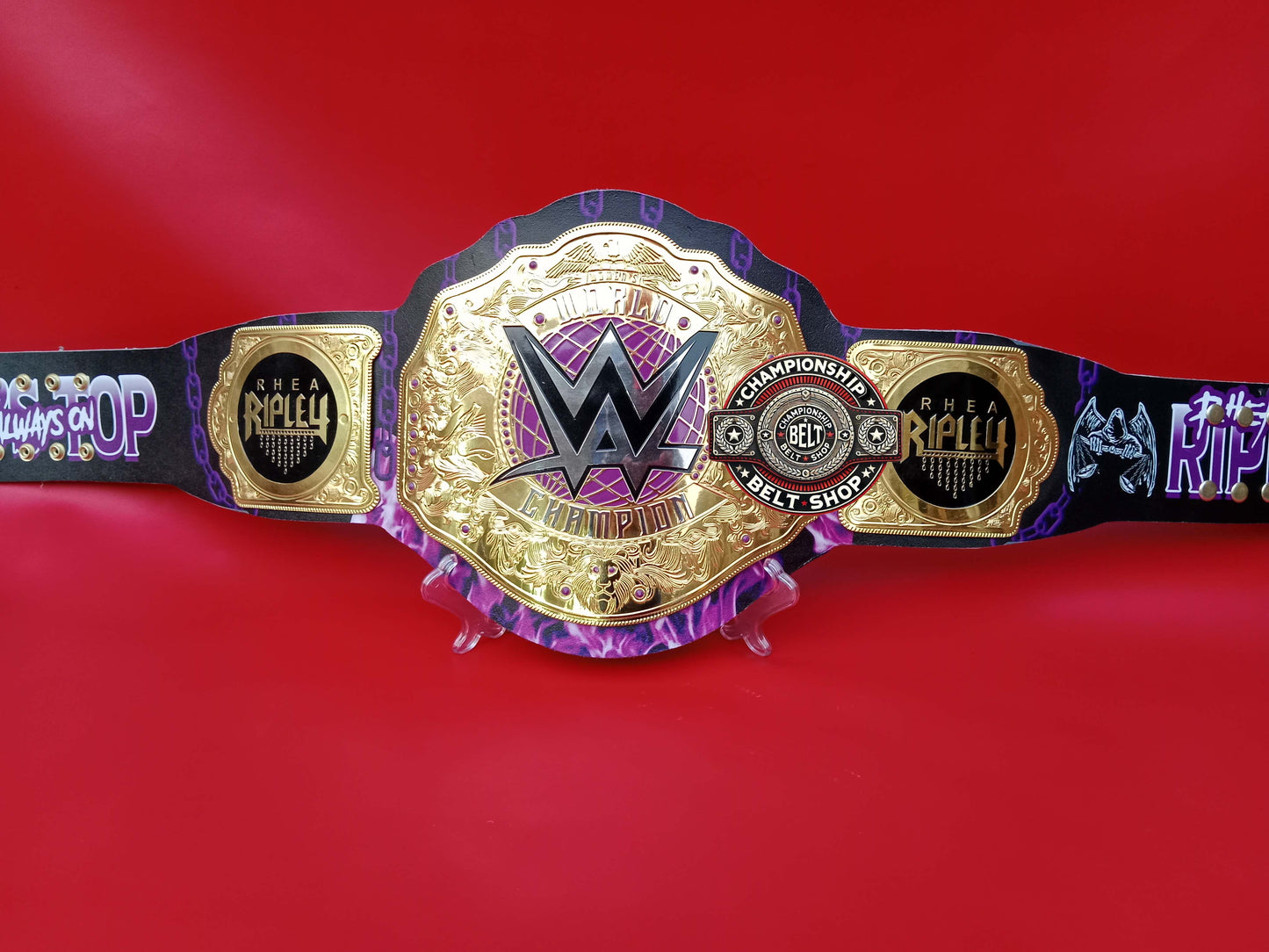 New Rhea Ripley World Heavyweight Championship Title Belt