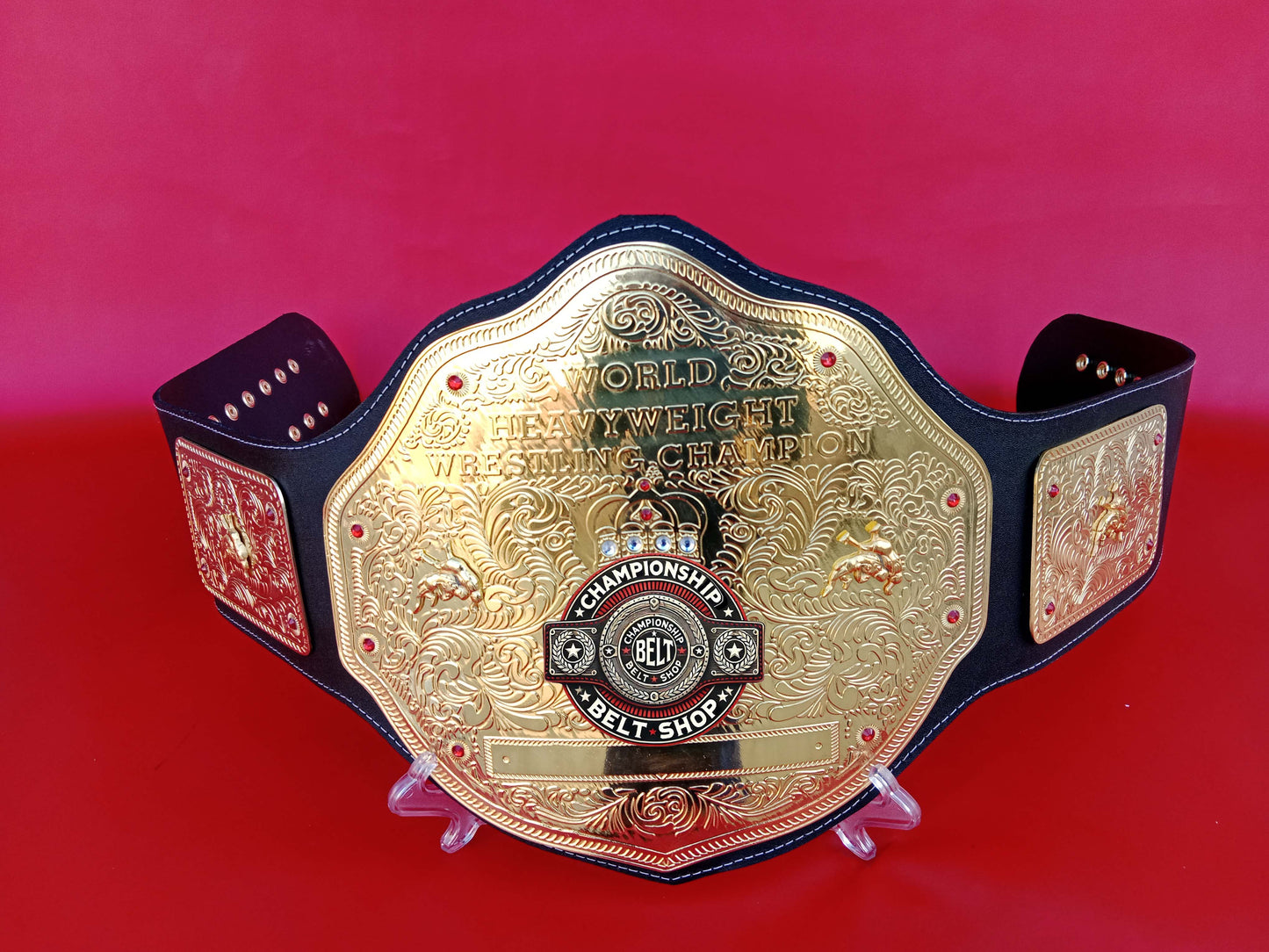 Big Gold World Heavyweight Wrestling Championship Title Belt