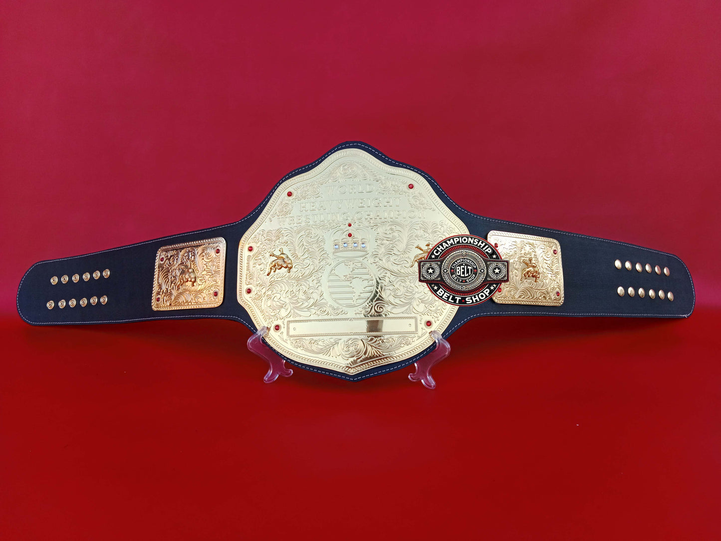 Big Gold World Heavyweight Wrestling Championship Title Belt