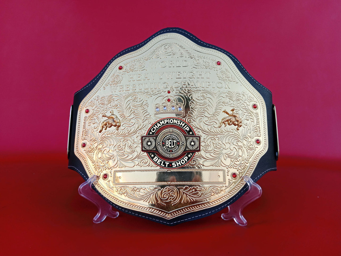 Big Gold World Heavyweight Wrestling Championship Title Belt