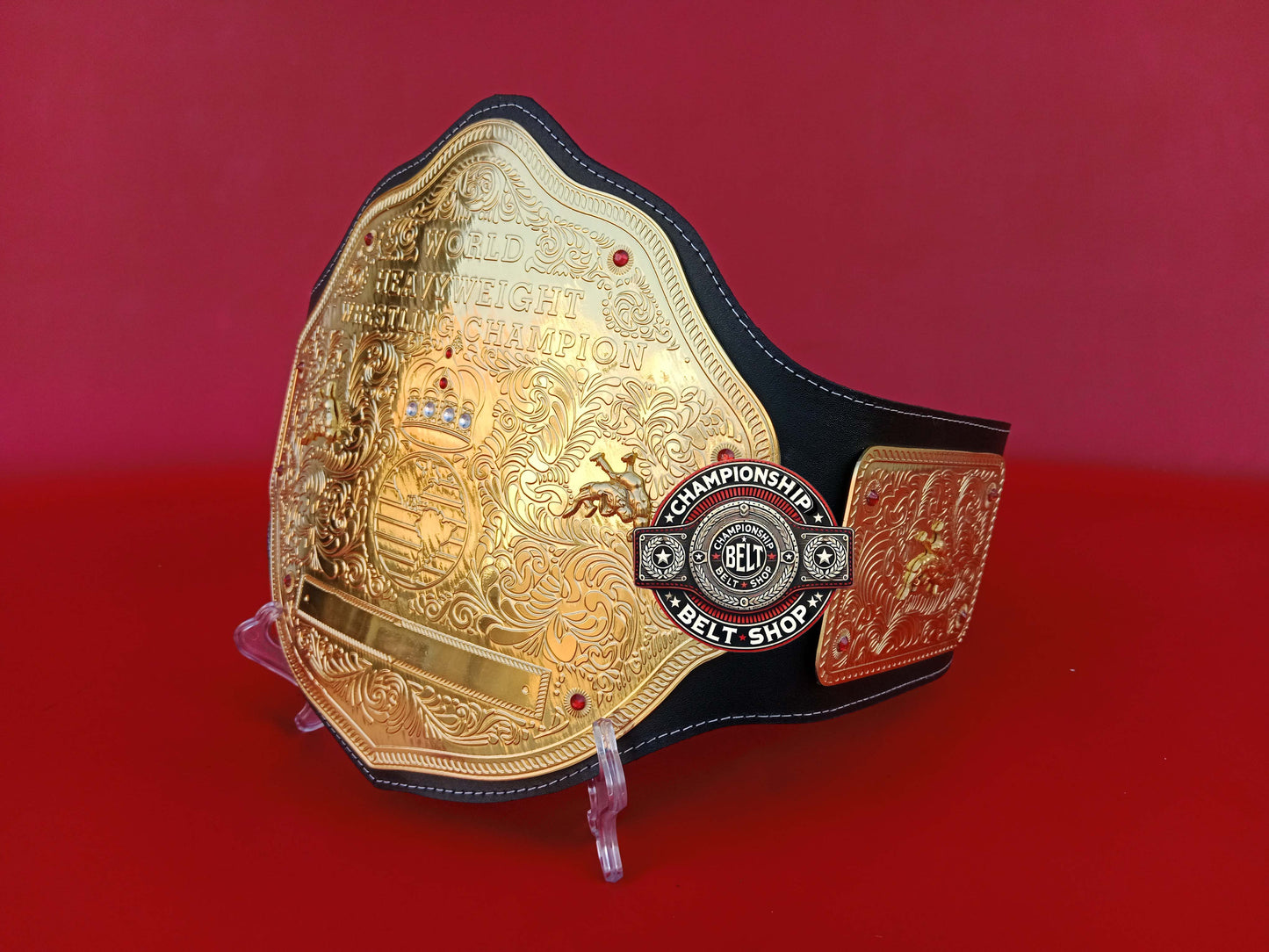 Big Gold World Heavyweight Wrestling Championship Title Belt