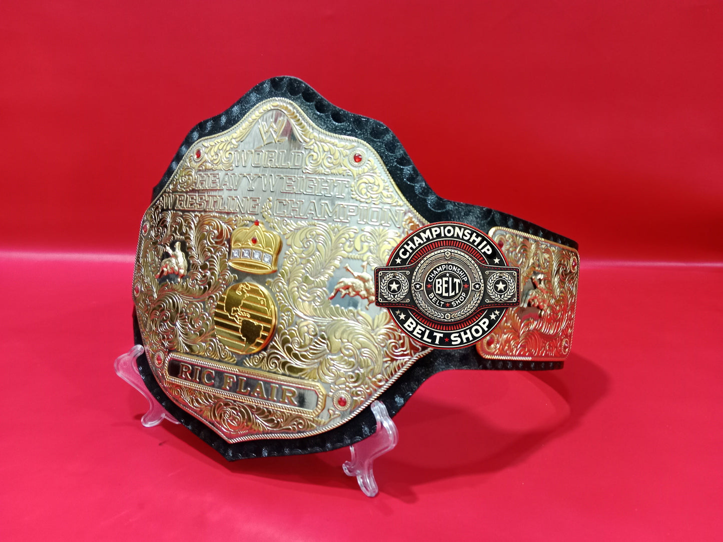 WWE Big Gold Dual Plated Championship Title Belt