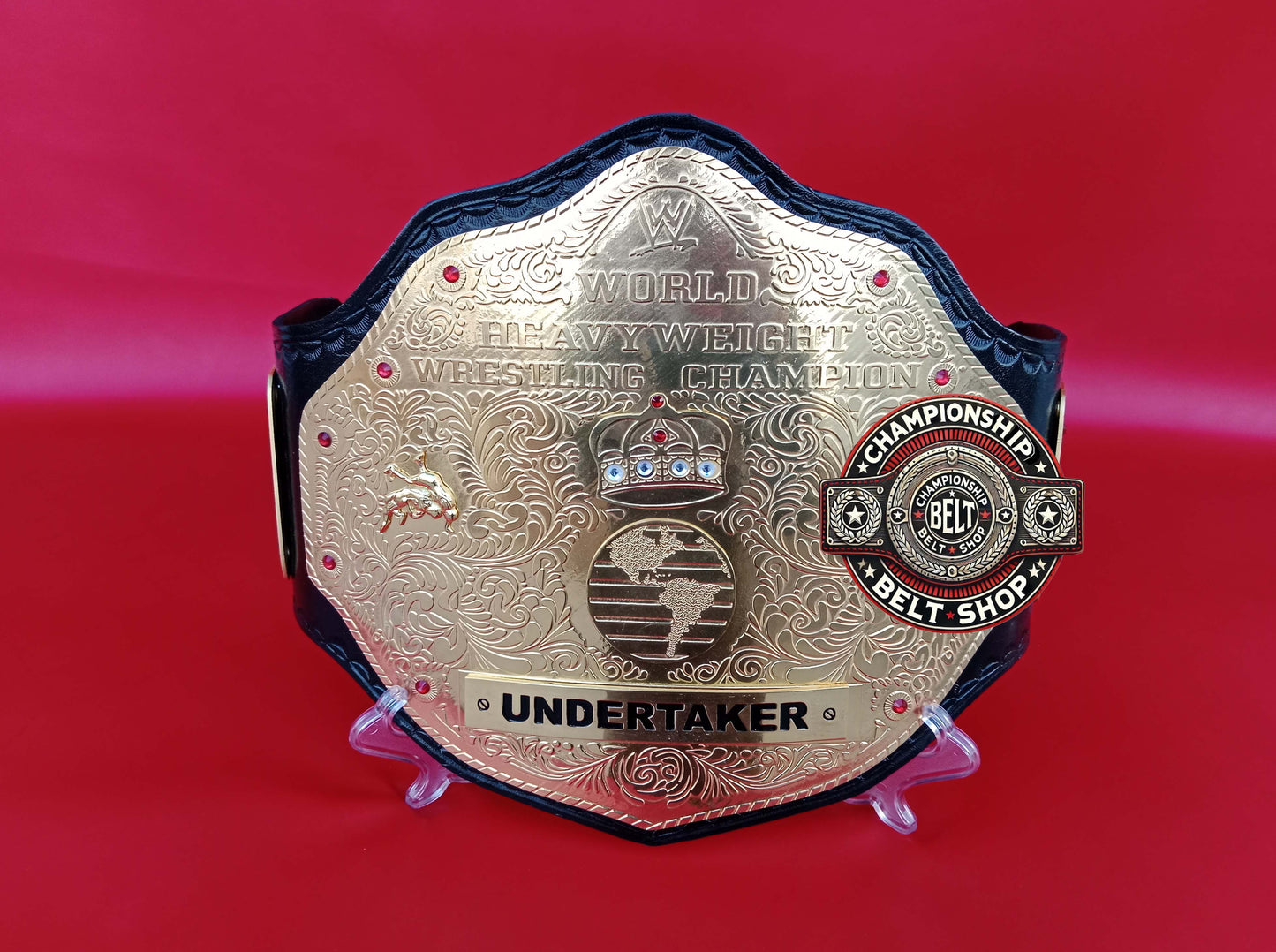 WWE Big Gold Undertaker Name Plate Championship Title Belt