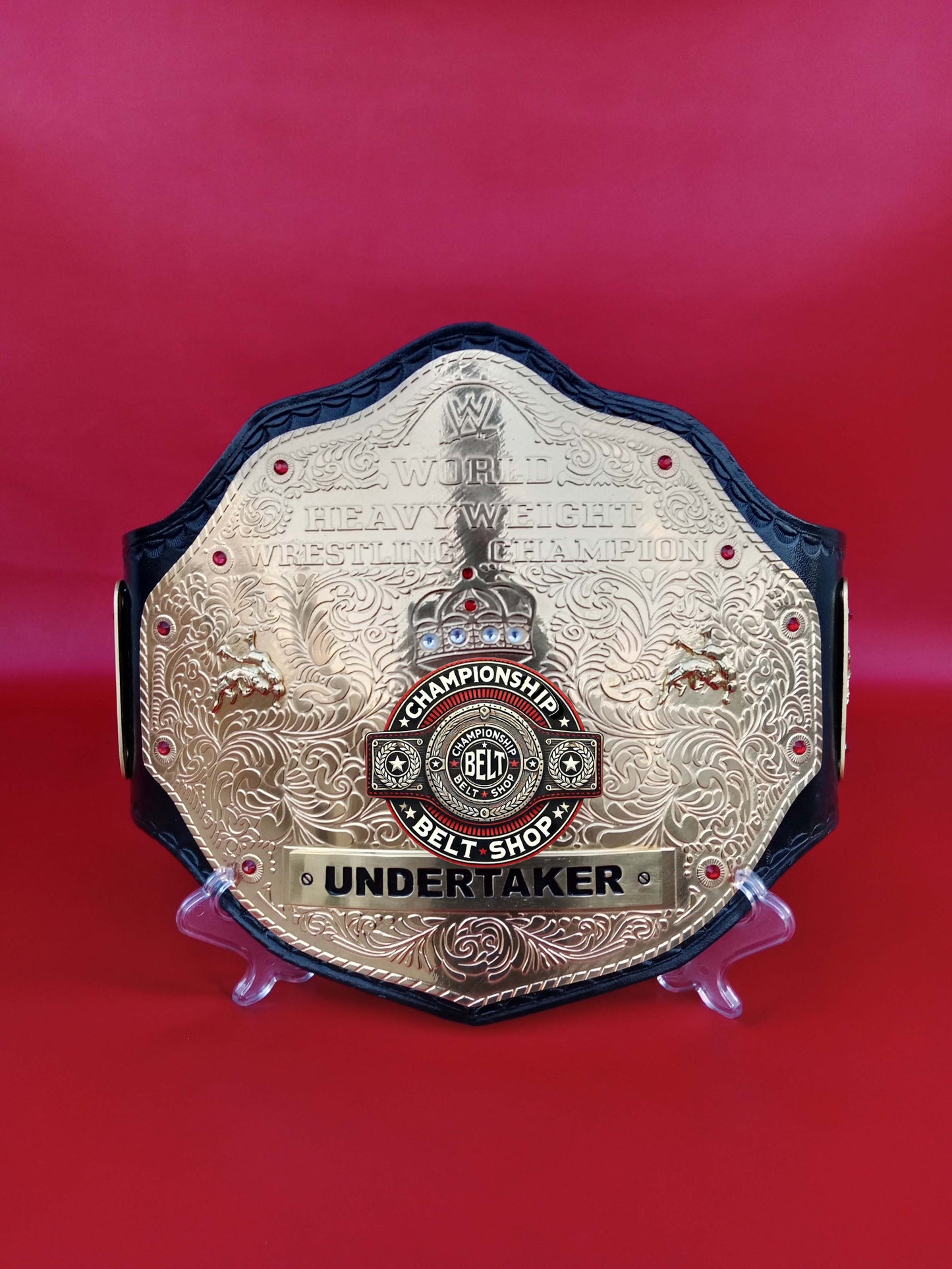 WWE Big Gold Undertaker Name Plate Championship Title Belt