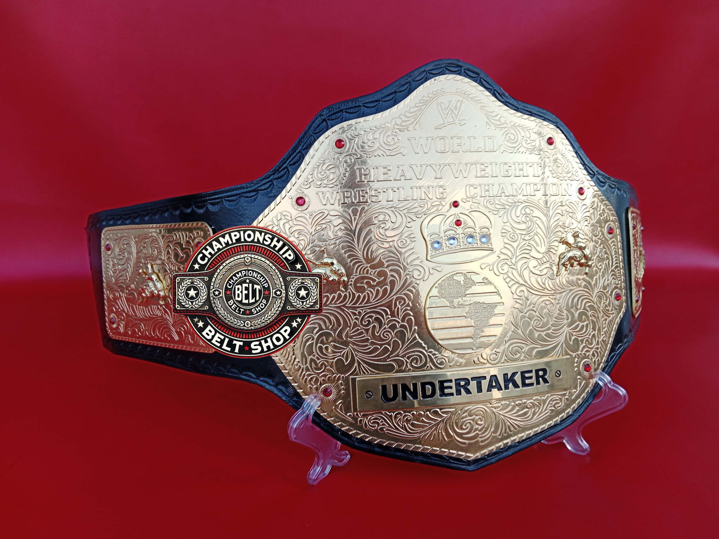 WWE Big Gold Undertaker Name Plate Championship Title Belt