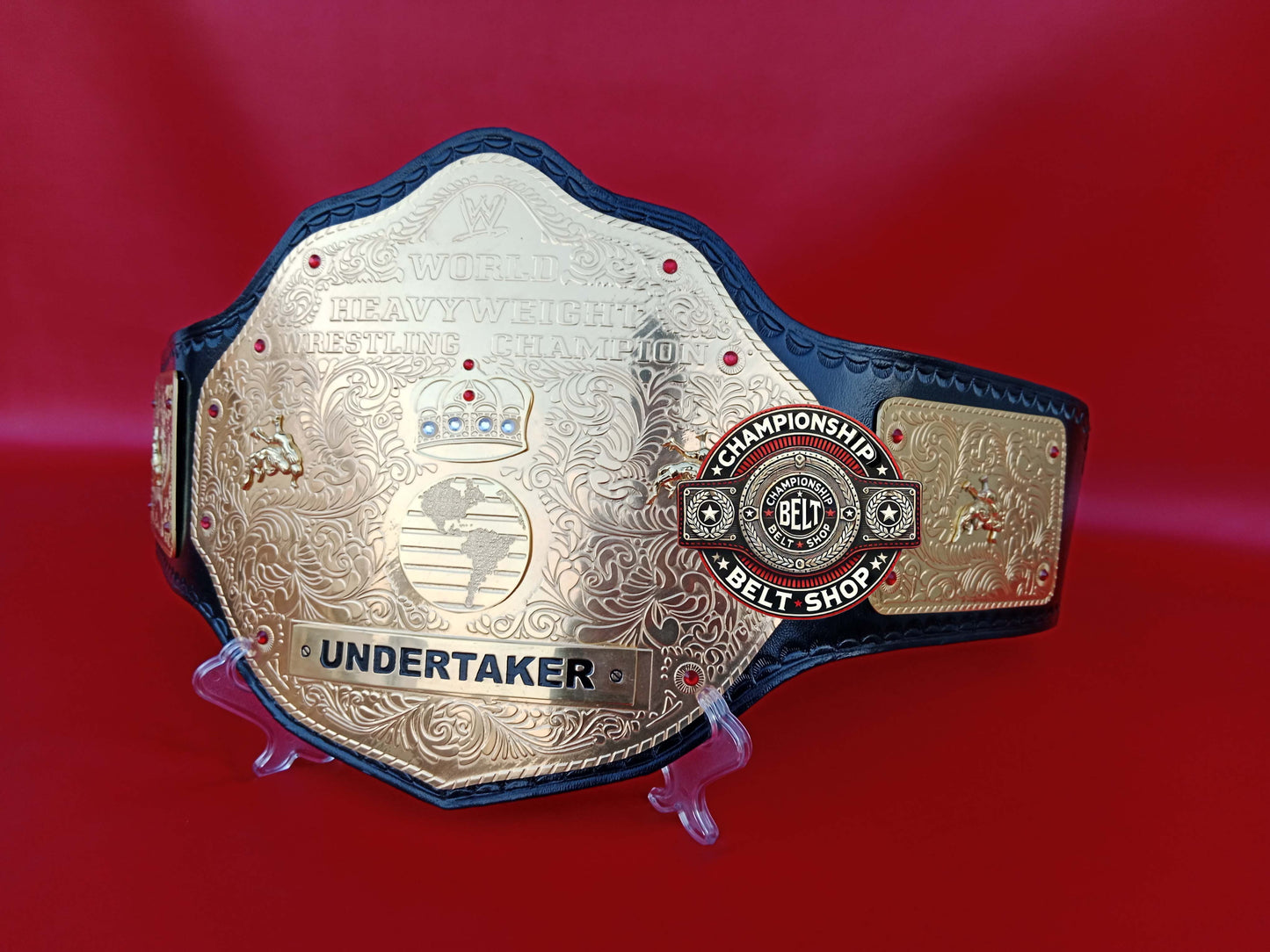 WWE Big Gold Undertaker Name Plate Championship Title Belt