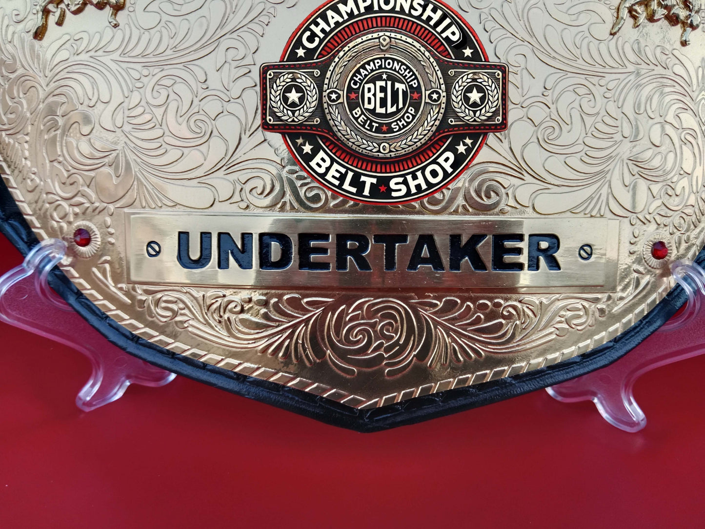 WWE Big Gold Undertaker Name Plate Championship Title Belt