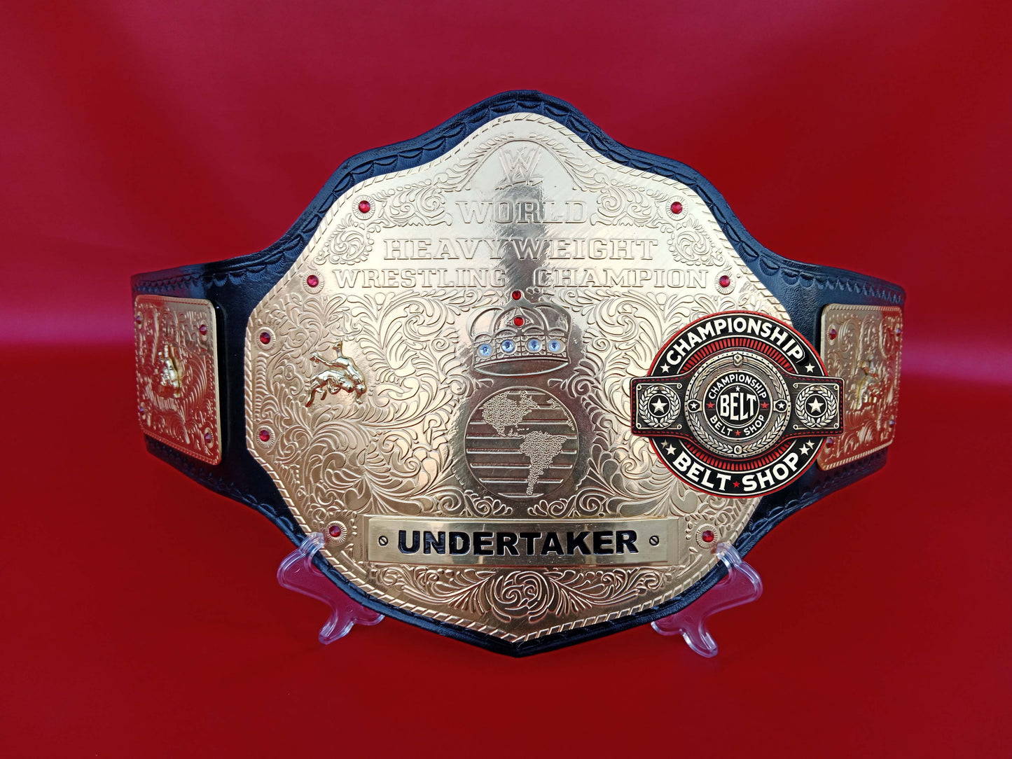 WWE Big Gold Undertaker Name Plate Championship Title Belt
