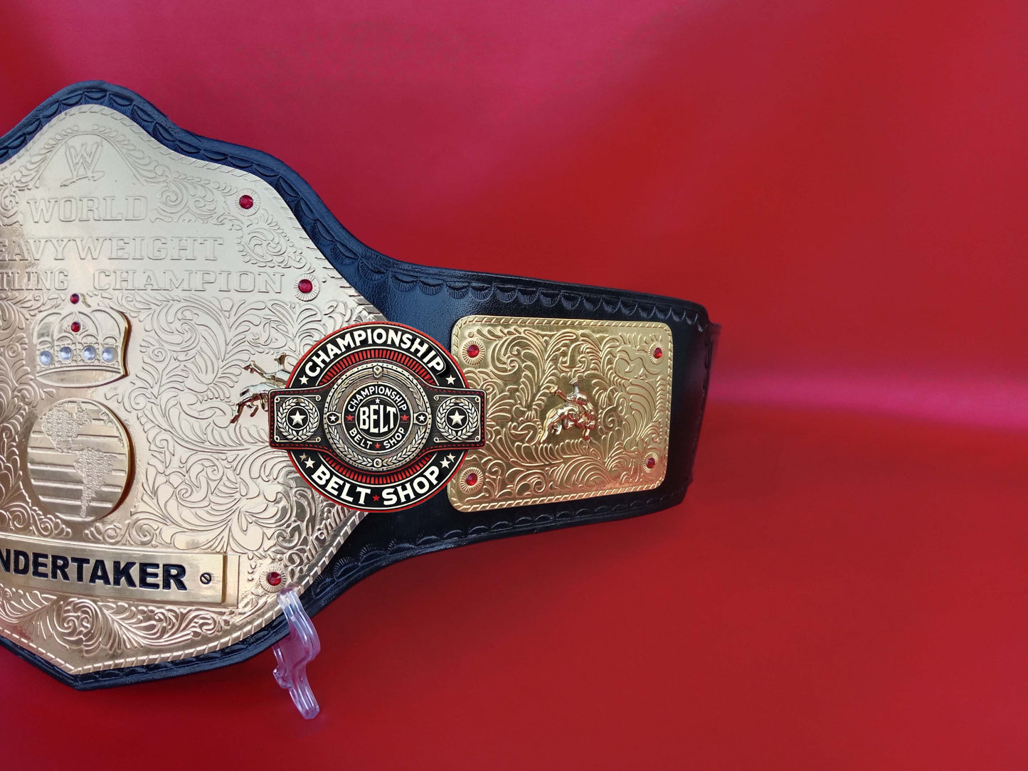 WWE Big Gold Undertaker Name Plate Championship Title Belt