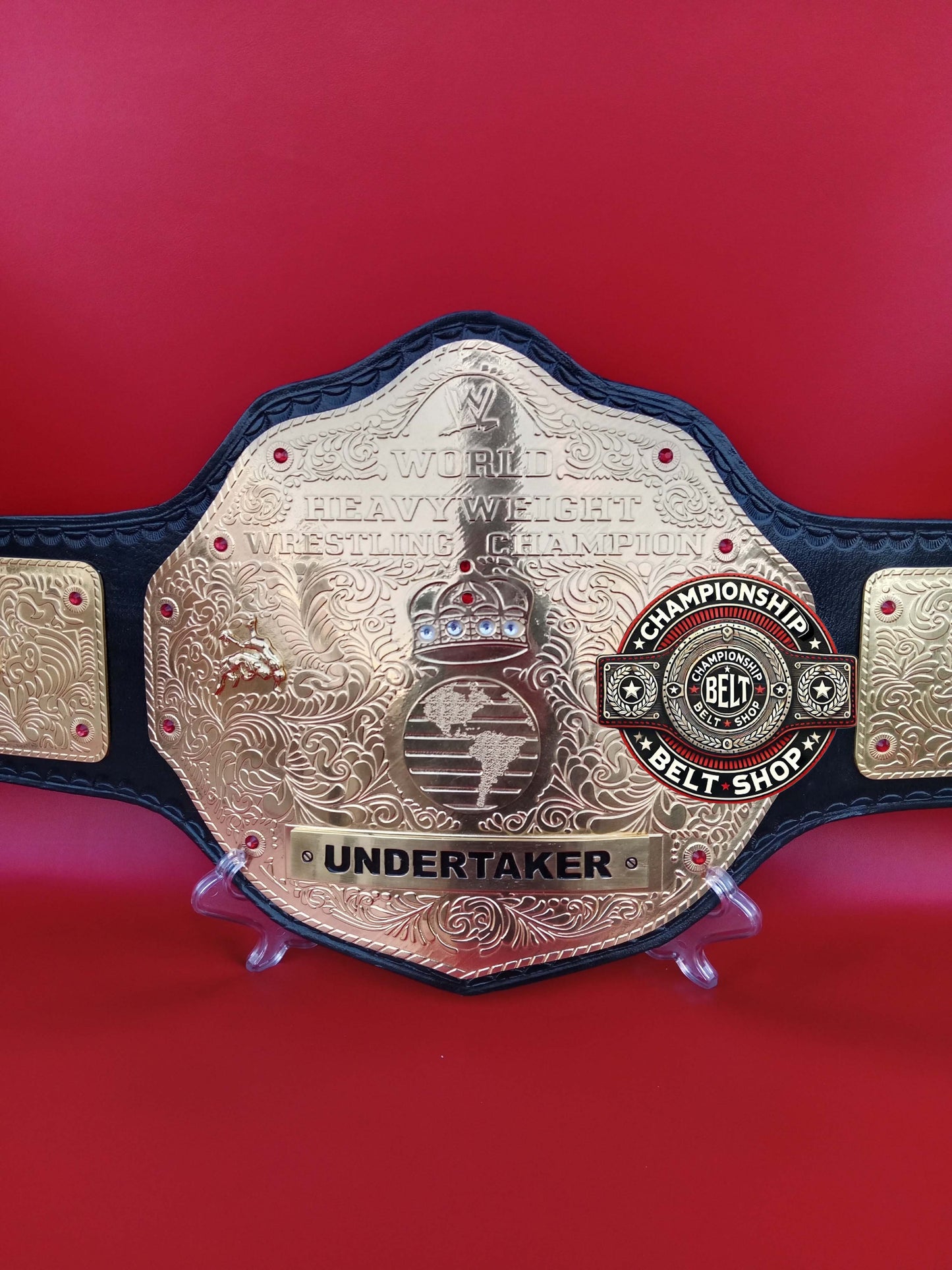 WWE Big Gold Undertaker Name Plate Championship Title Belt