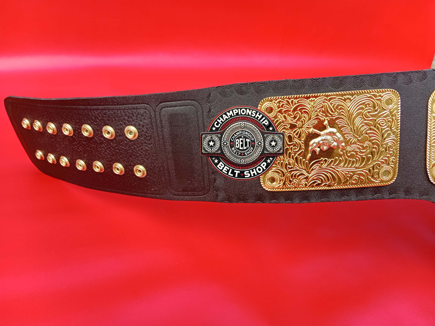 WWE Big Gold World Heavyweight Black Strap Championship Title Belt