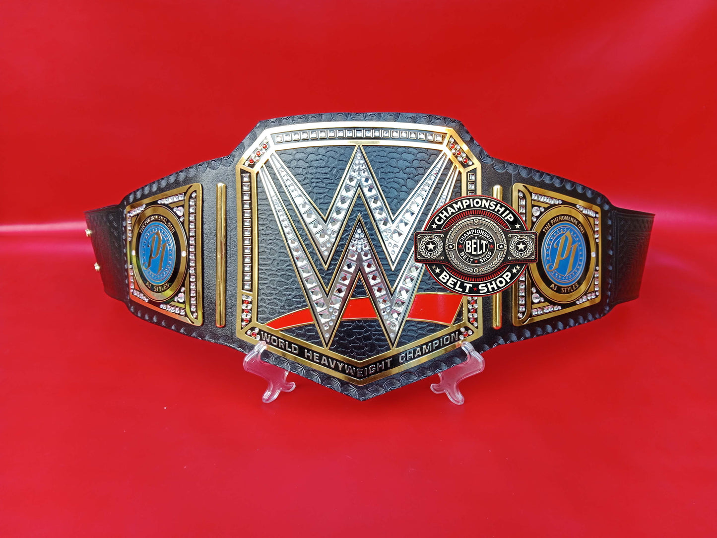 WWE Heavyweight AJ Style Name Plates Championship Title Belt