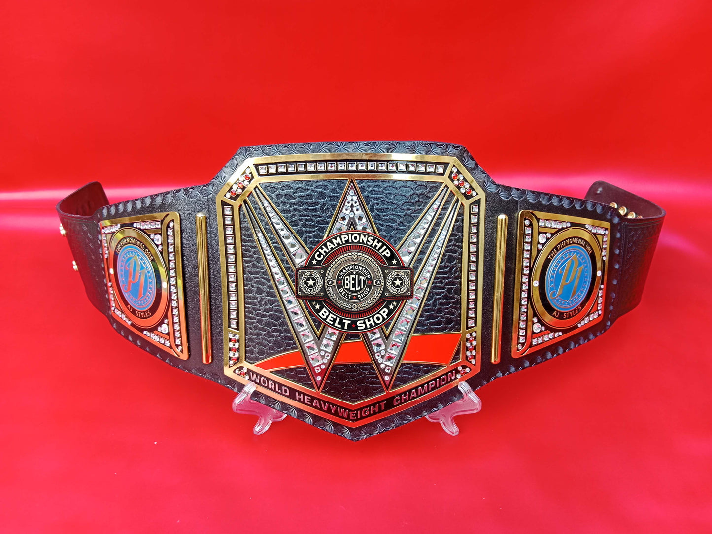 WWE Heavyweight AJ Style Name Plates Championship Title Belt