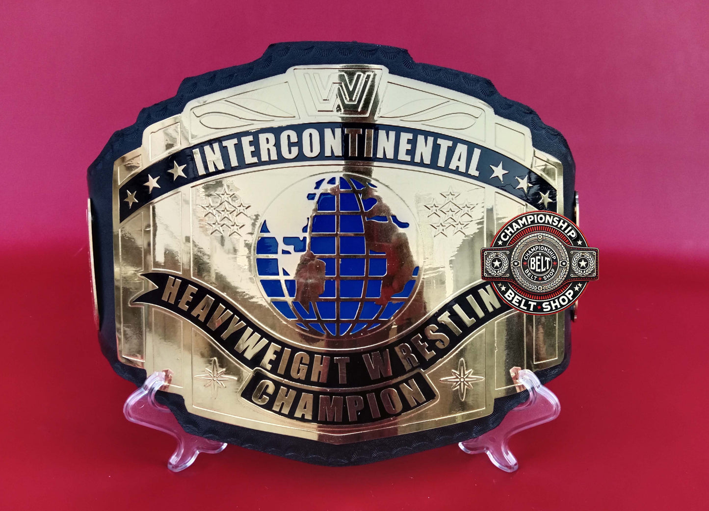 WWE Block Logo Intercontinental Championship Title Belt