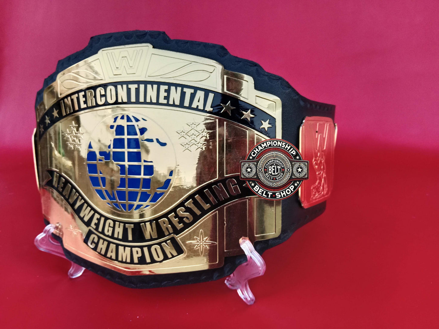 WWE Block Logo Intercontinental Championship Title Belt