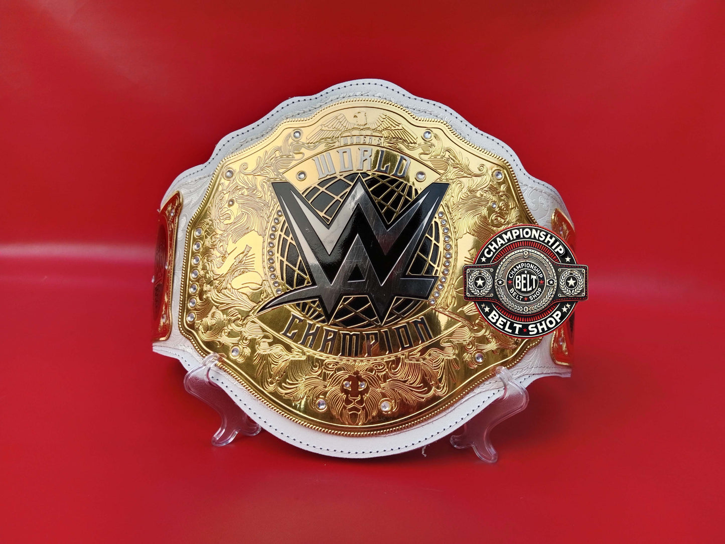 WWE Rhea Ripley Womens World Heavyweight White Strap Championship Title Belt