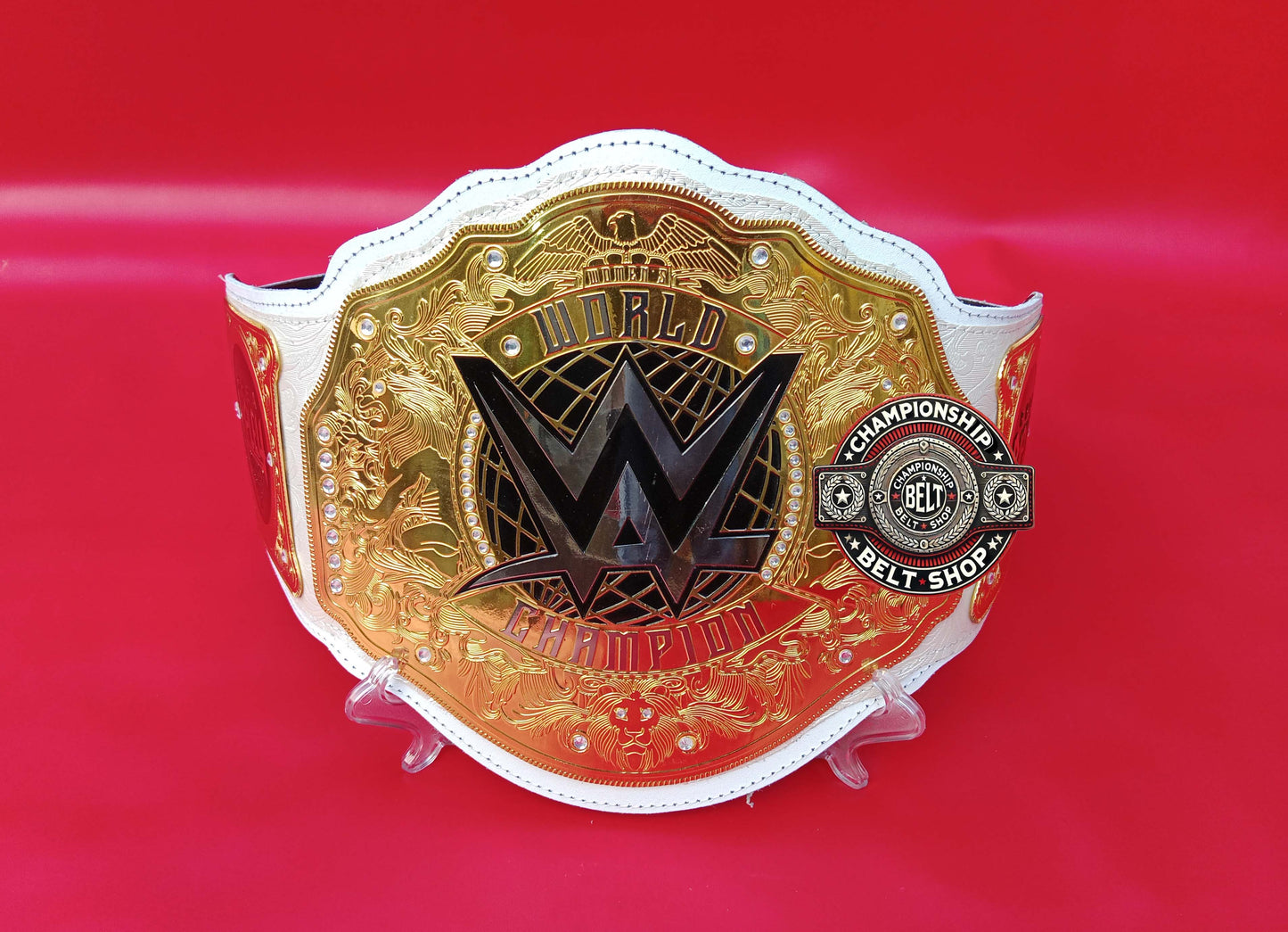 WWE Rhea Ripley Womens World Heavyweight White Strap Championship Title Belt