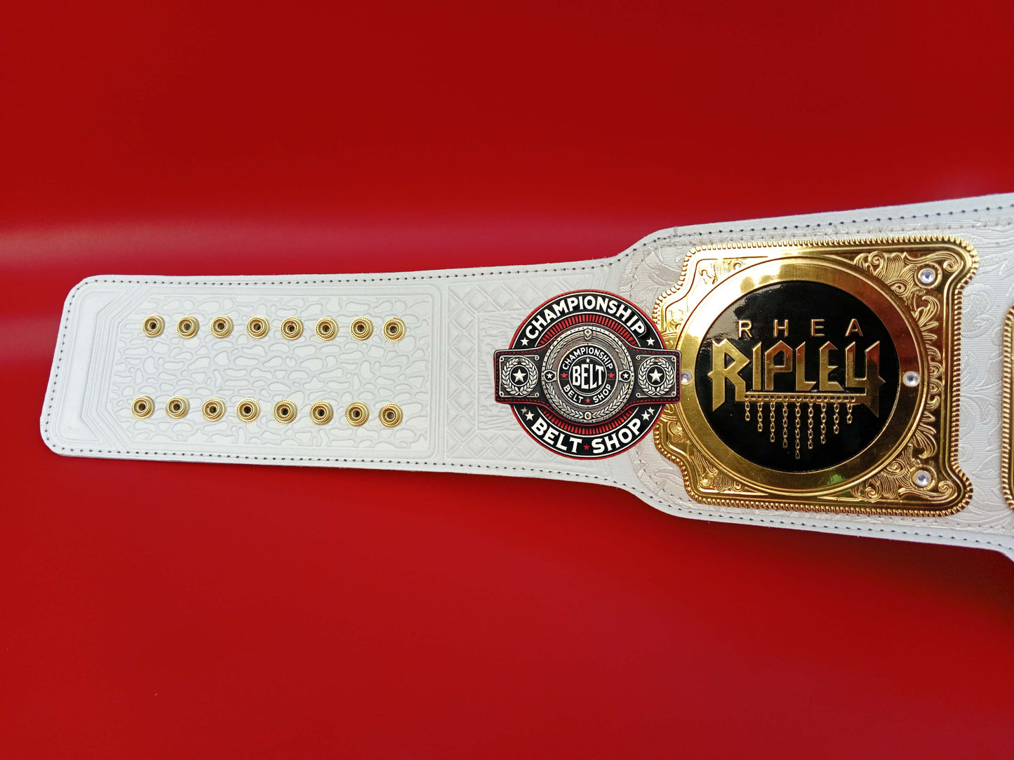 WWE Rhea Ripley Womens World Heavyweight White Strap Championship Title Belt