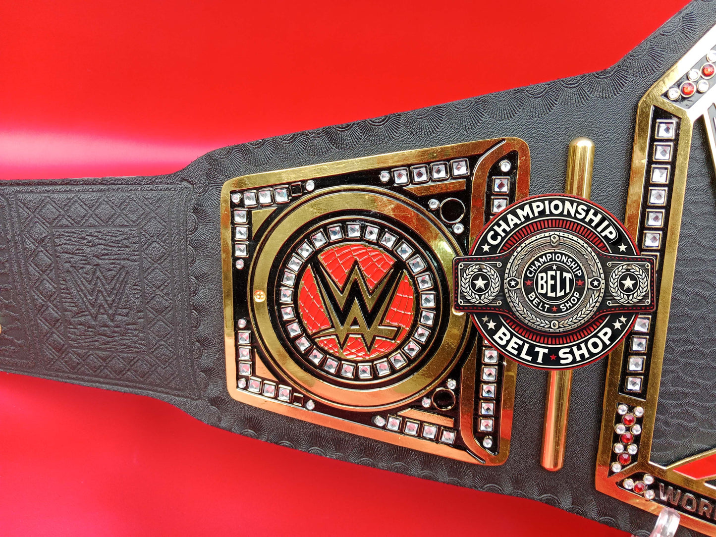 WWE Old Black Heavyweight Championship Title Belt