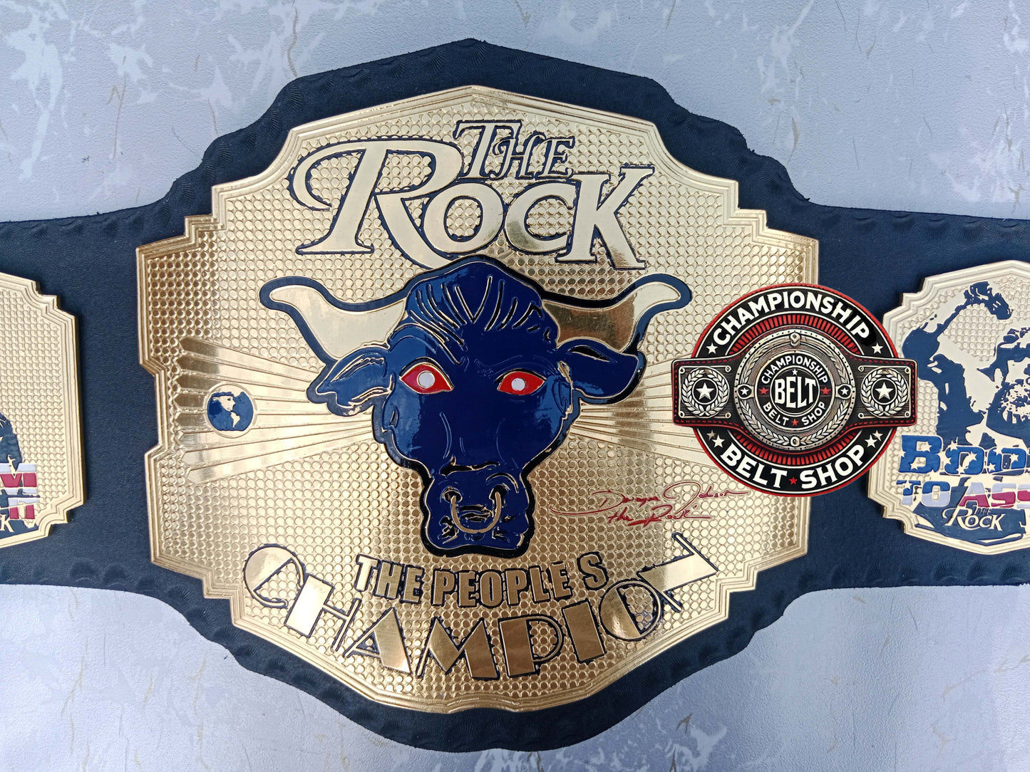 WWE Rock Brahma Bull Championship Title Belt