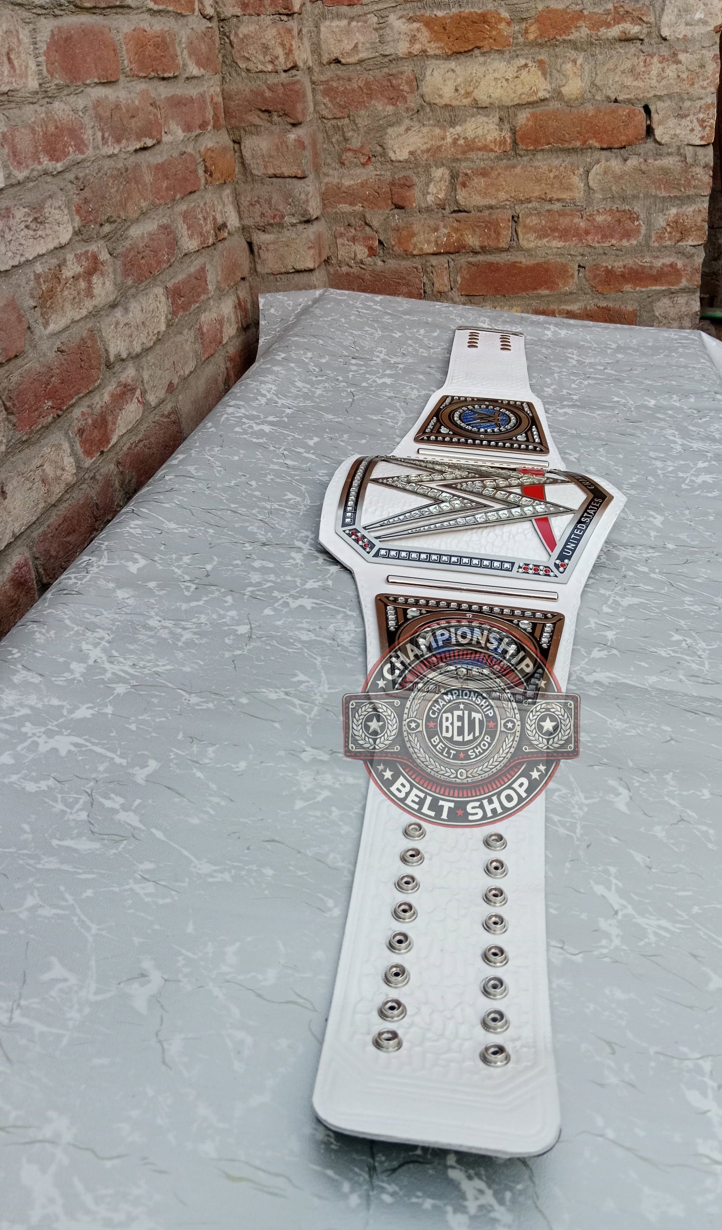 WWE White Strap Universal Championship Title Belt