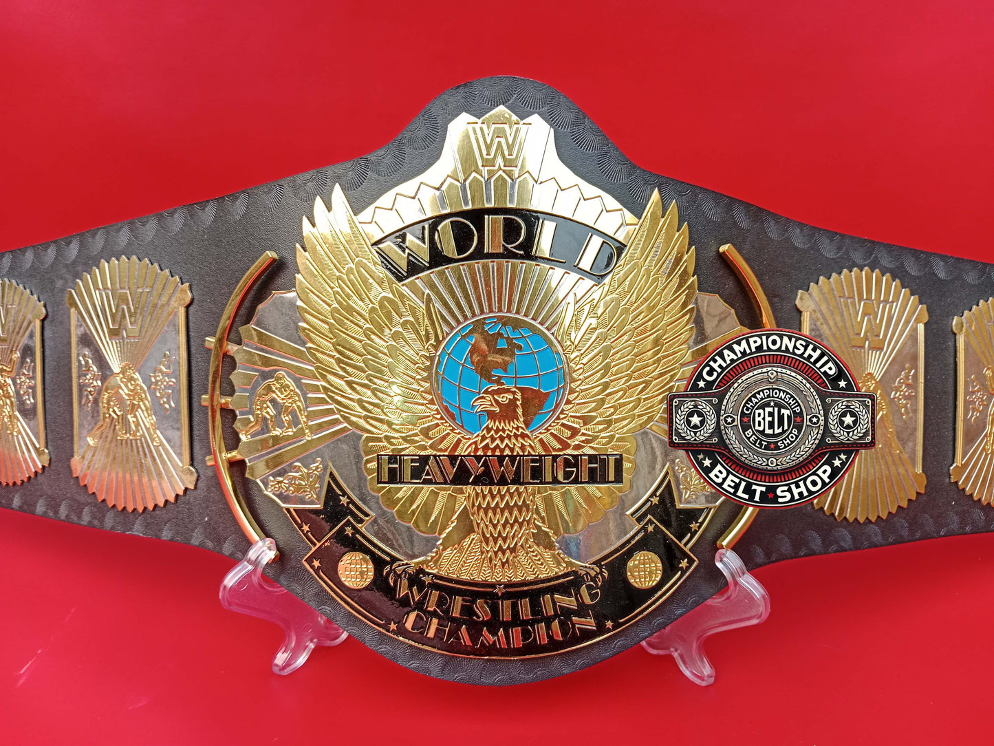 Black Strap Winged Eagle Championship Title Belt
