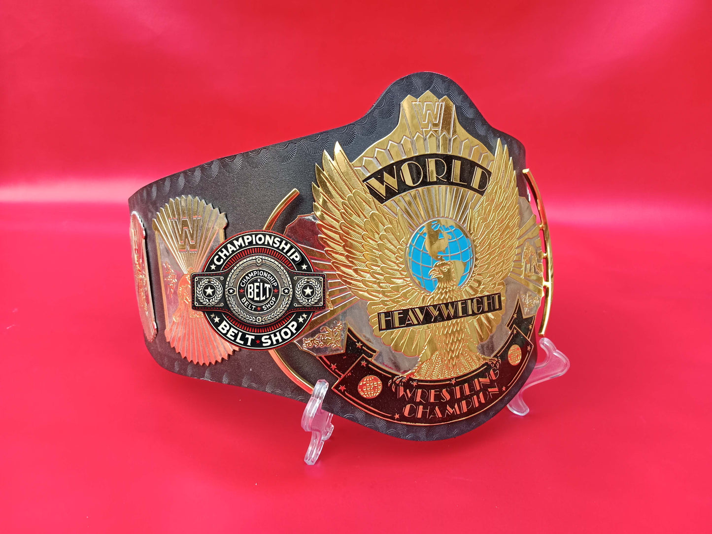 Black Strap Winged Eagle Championship Title Belt