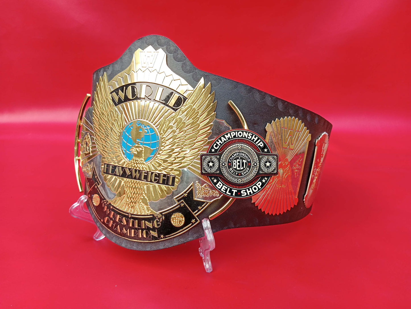 Black Strap Winged Eagle Championship Title Belt