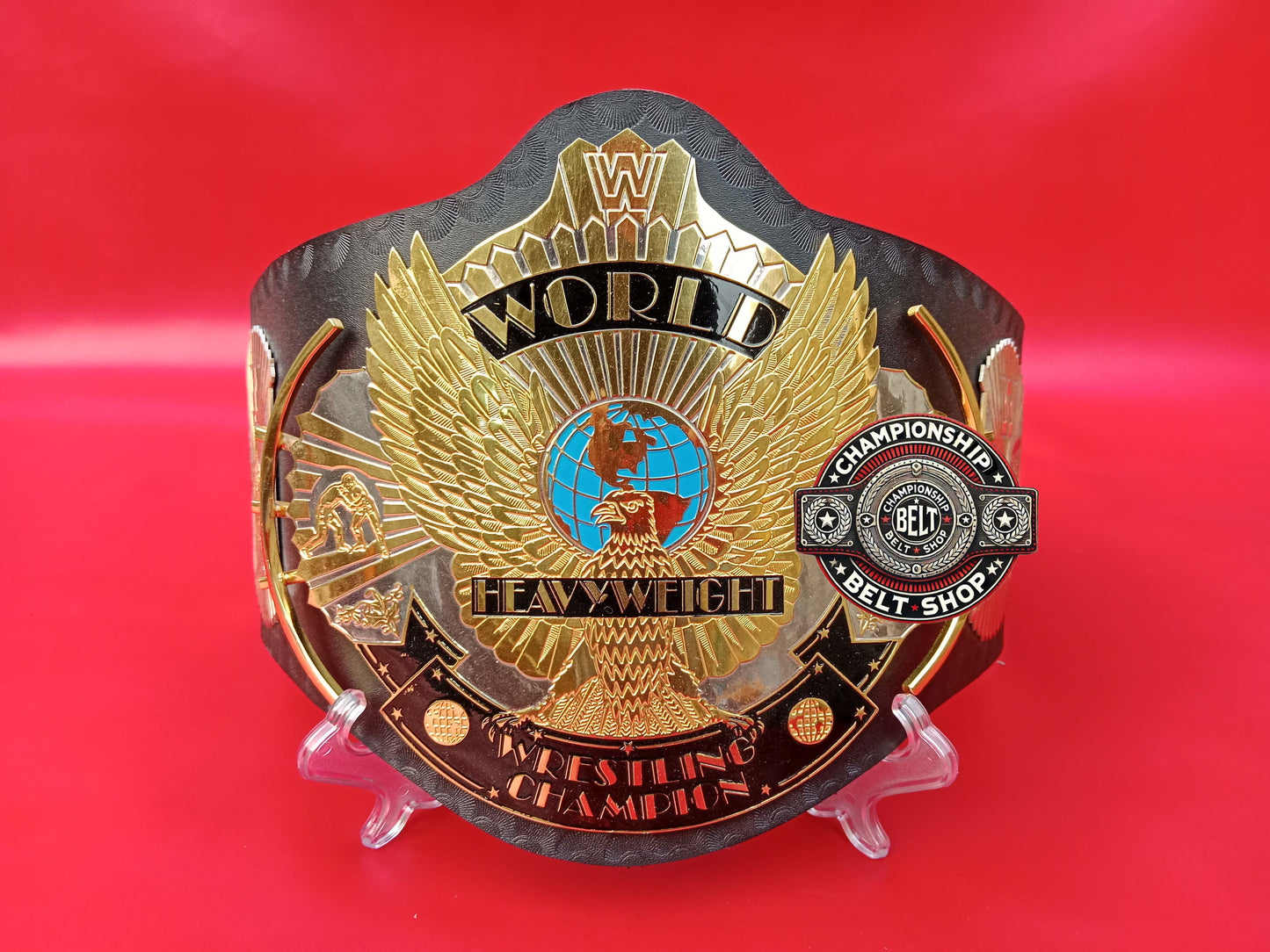 Black Strap Winged Eagle Championship Title Belt