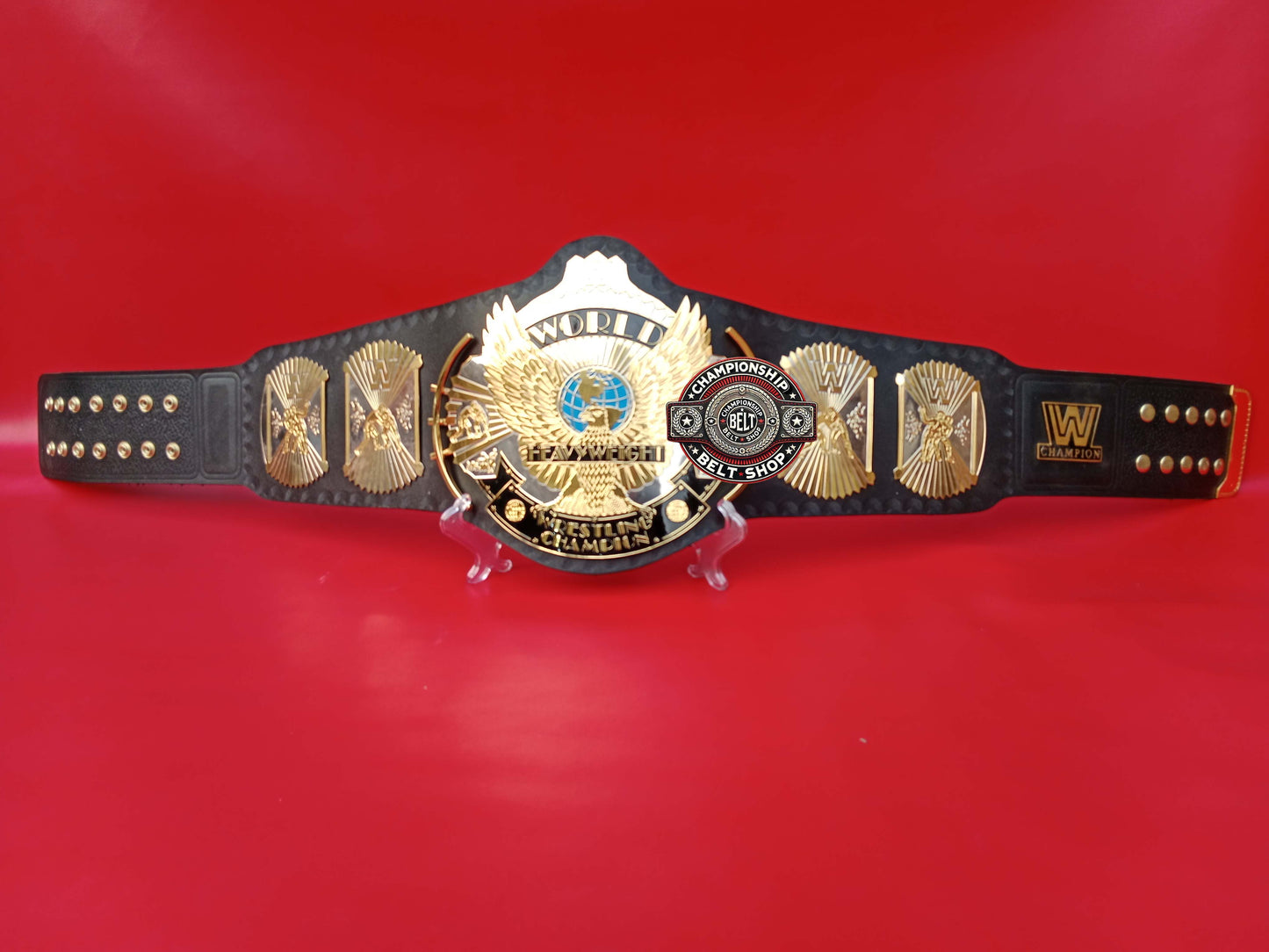 Black Strap Winged Eagle Championship Title Belt