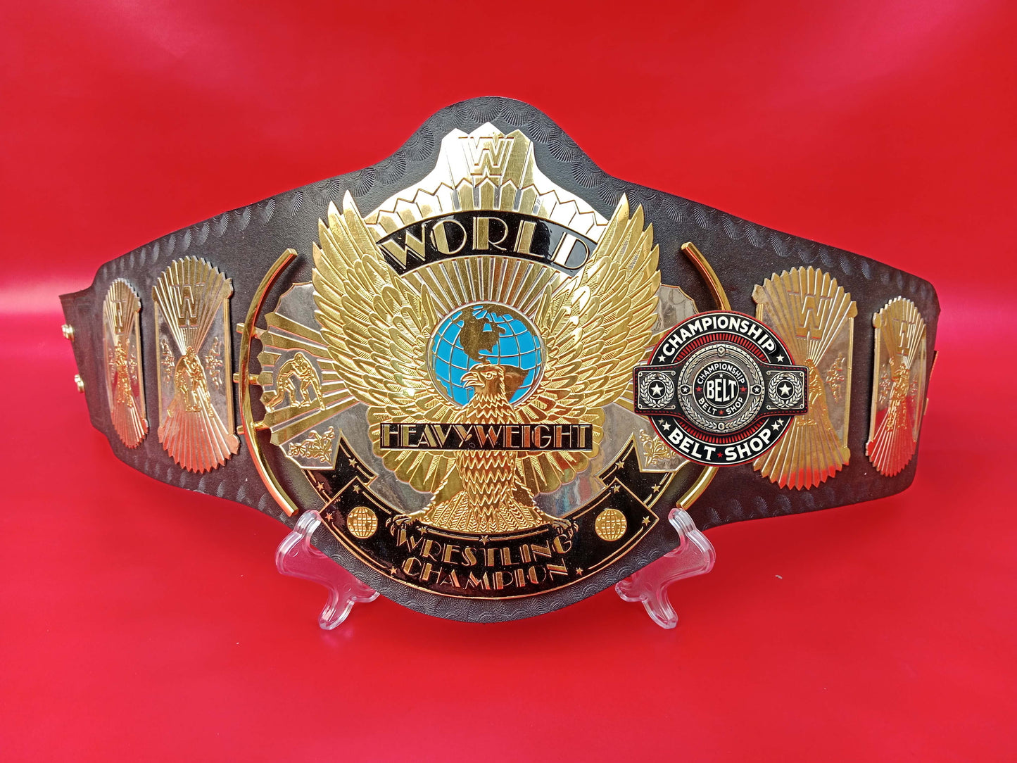 Black Strap Winged Eagle Championship Title Belt