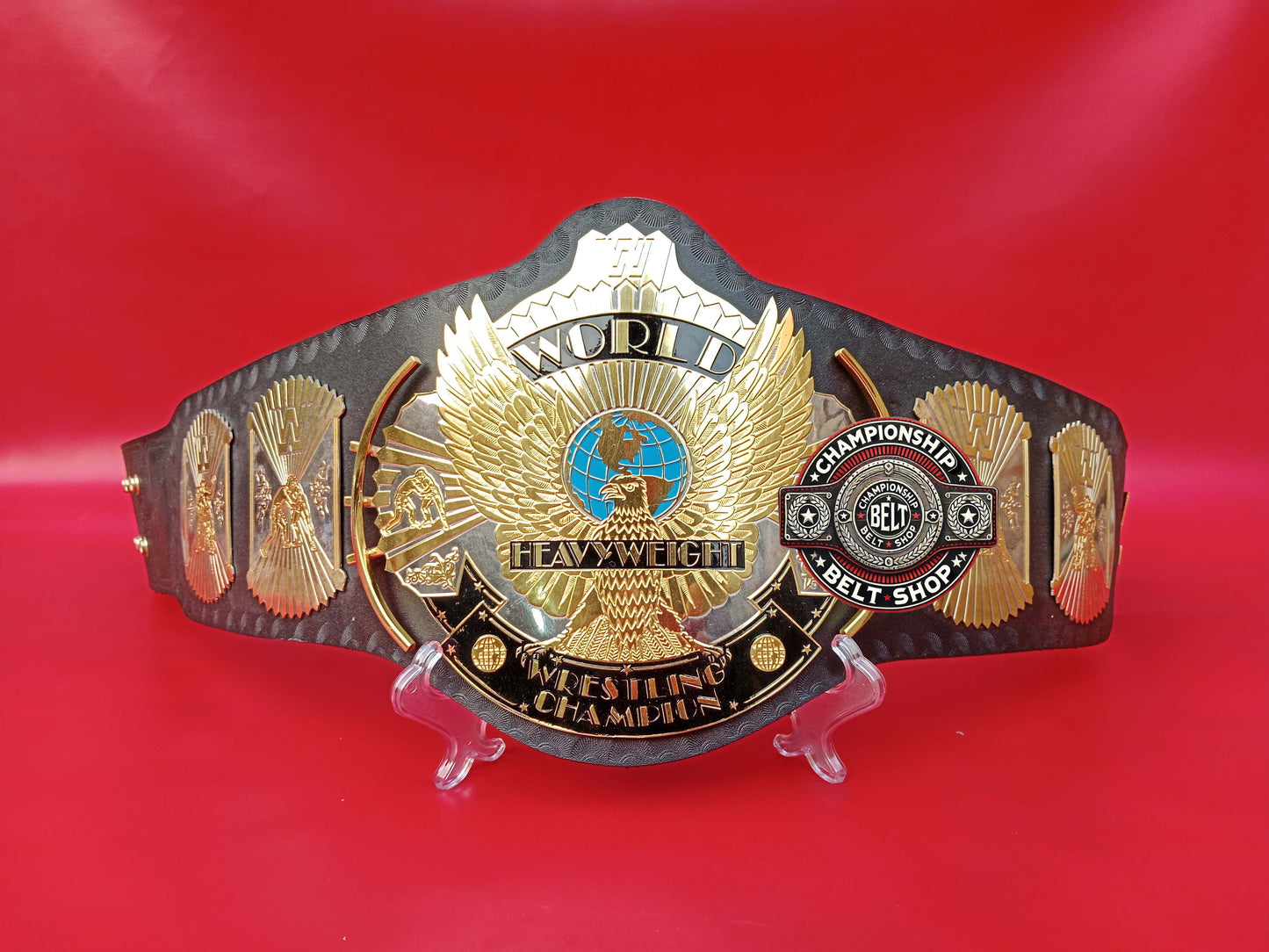 Black Strap Winged Eagle Championship Title Belt