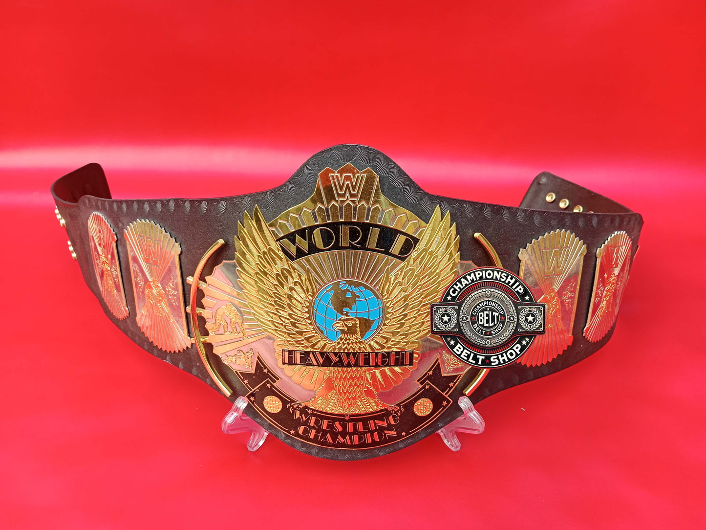 Black Strap Winged Eagle Championship Title Belt