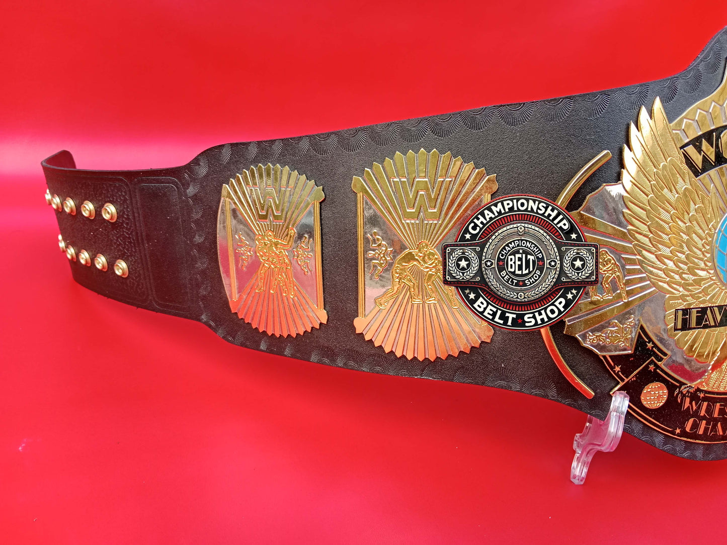 Black Strap Winged Eagle Championship Title Belt