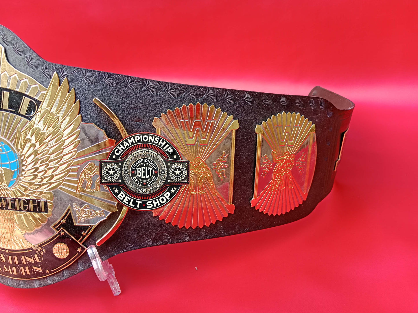 Black Strap Winged Eagle Championship Title Belt