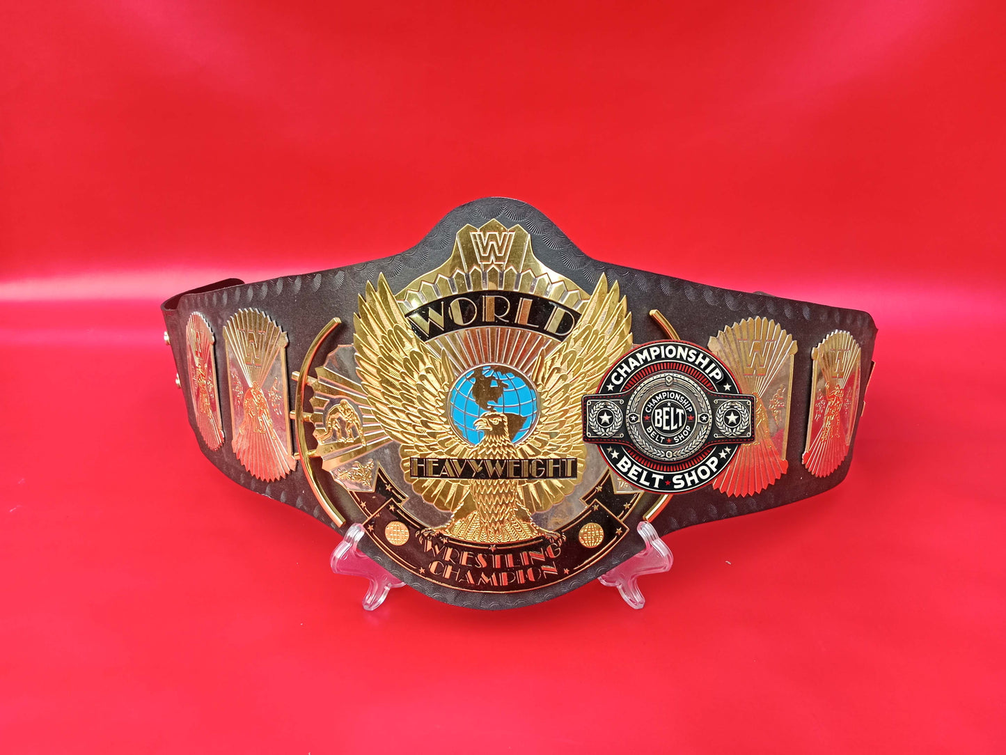 Black Strap Winged Eagle Championship Title Belt