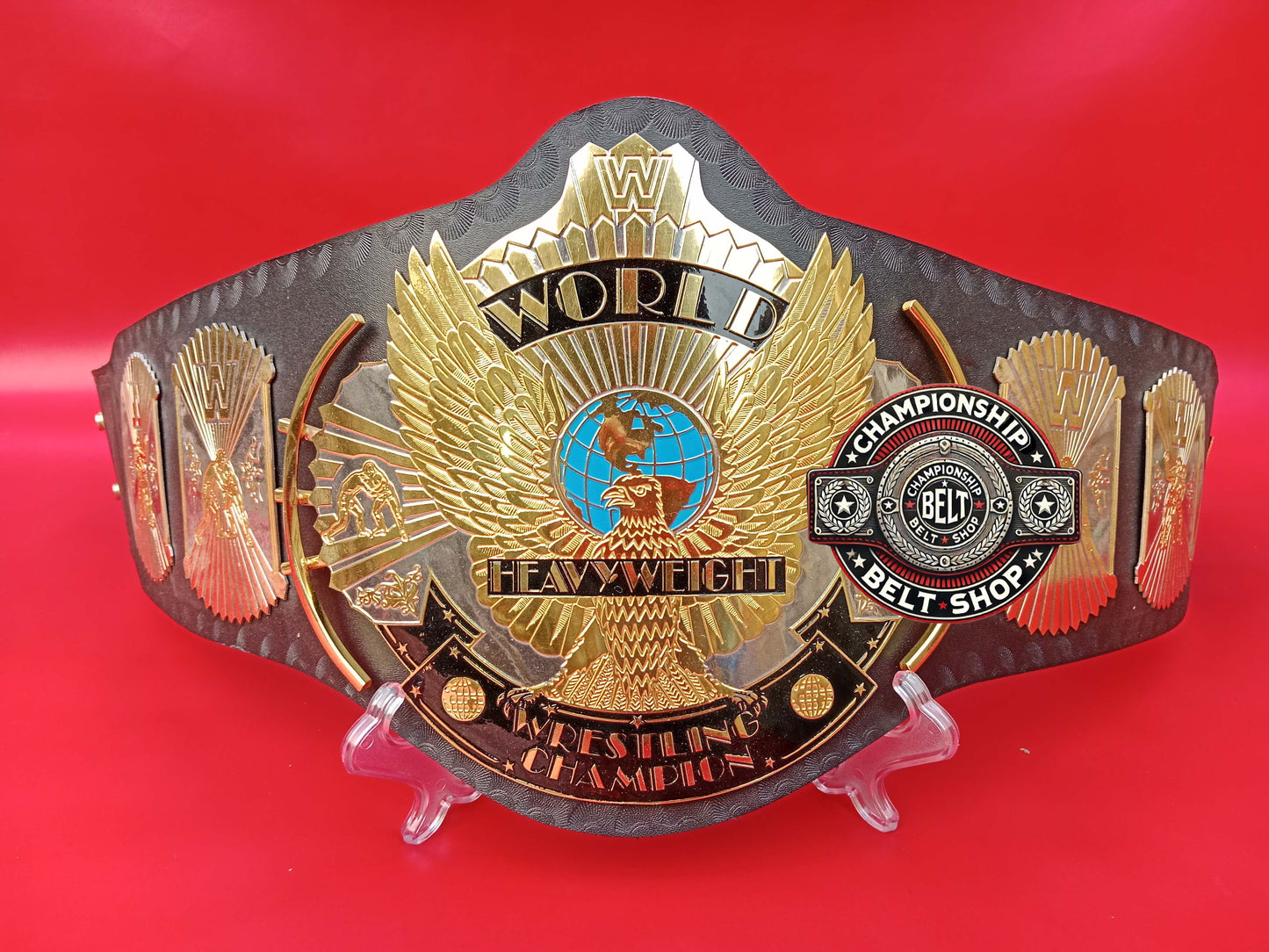 Black Strap Winged Eagle Championship Title Belt