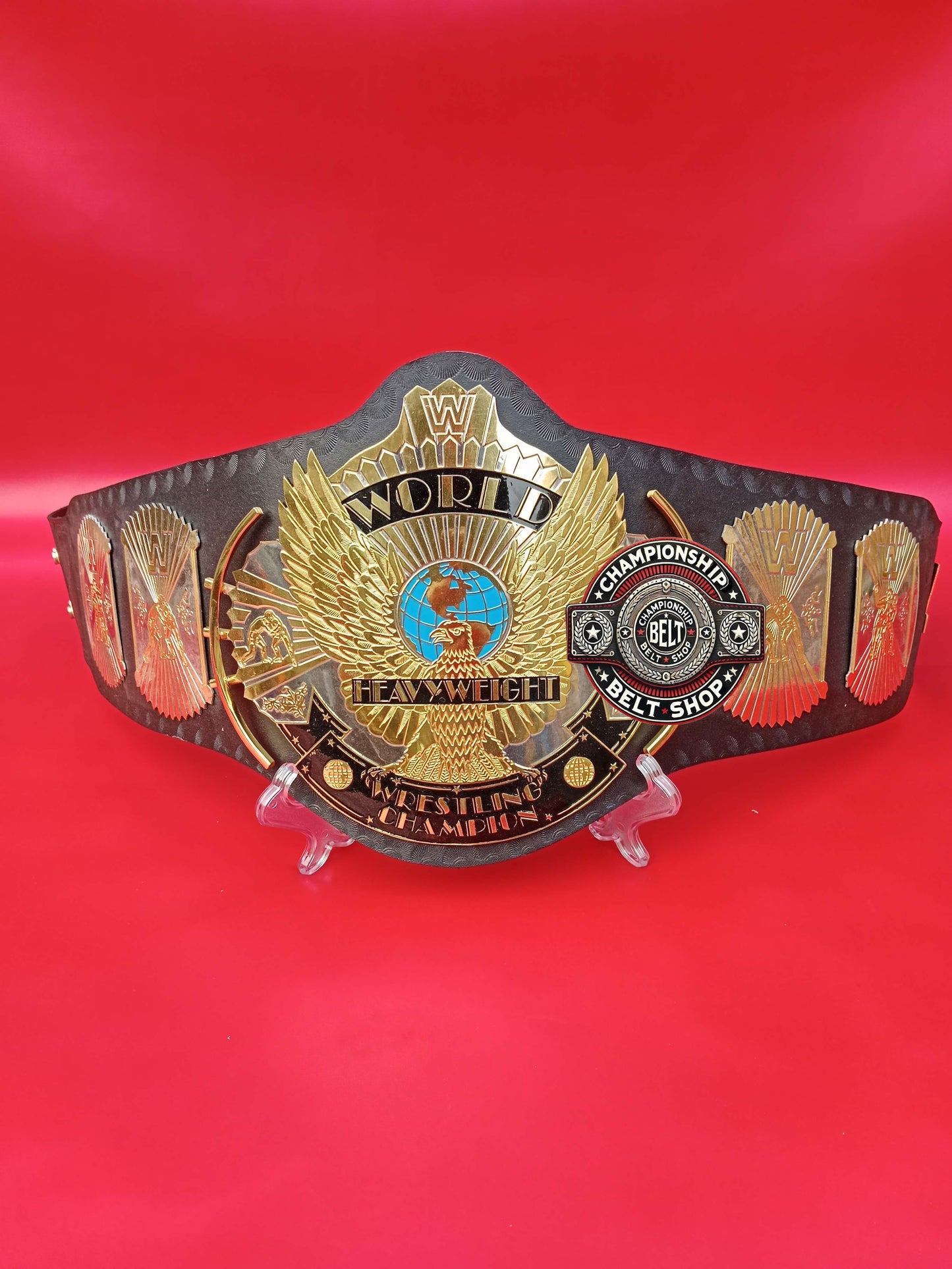 Black Strap Winged Eagle Championship Title Belt
