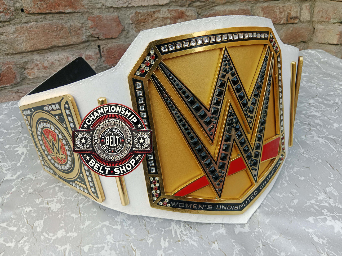 WWE Womens White Undisputed Championship Title Belt