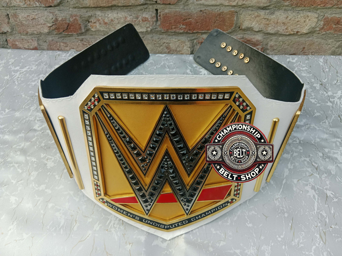 WWE Womens White Undisputed Championship Title Belt