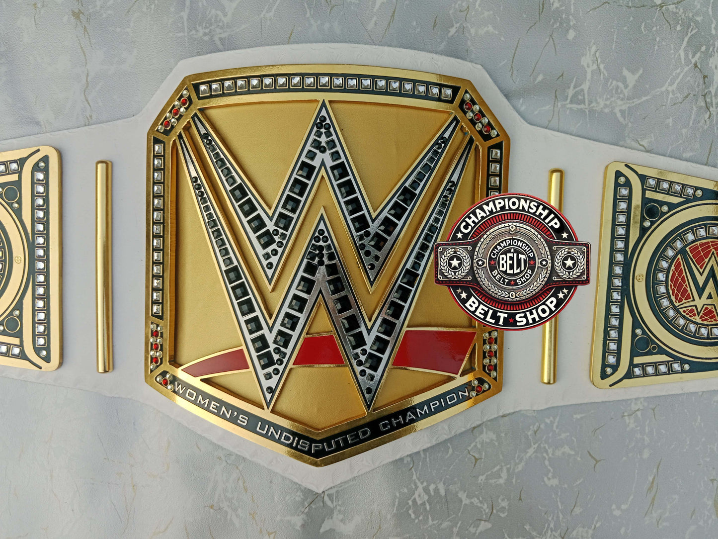 WWE Womens White Undisputed Championship Title Belt