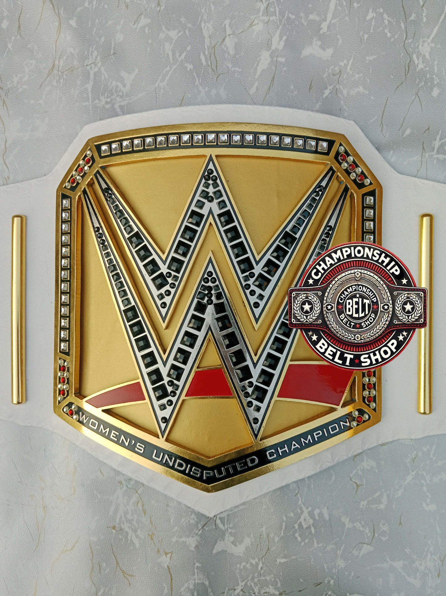 WWE Womens White Undisputed Championship Title Belt