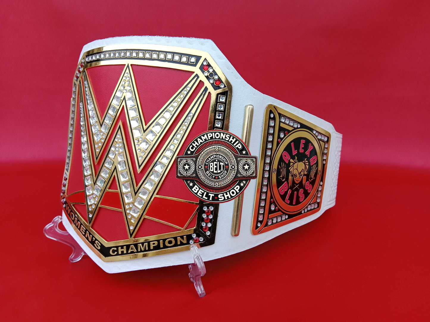 WWE Womens Alexa Bliss White Strap Championship Title Belt