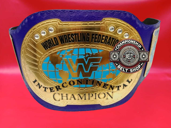 Blue Block Logo World Heavyweight Wrestling Championship Title Belt