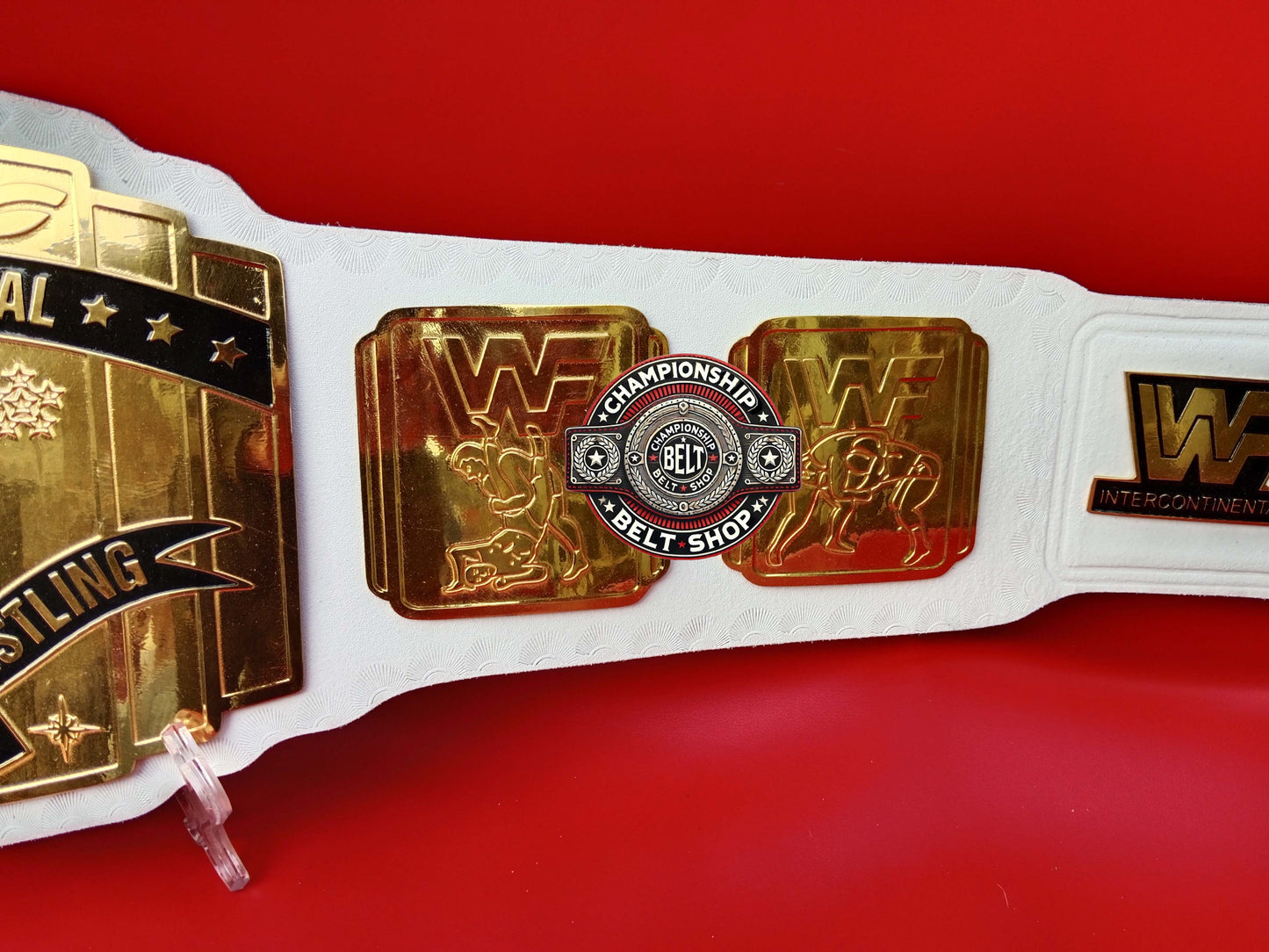 WWF White Strap Intercontinental Championship Title Belt