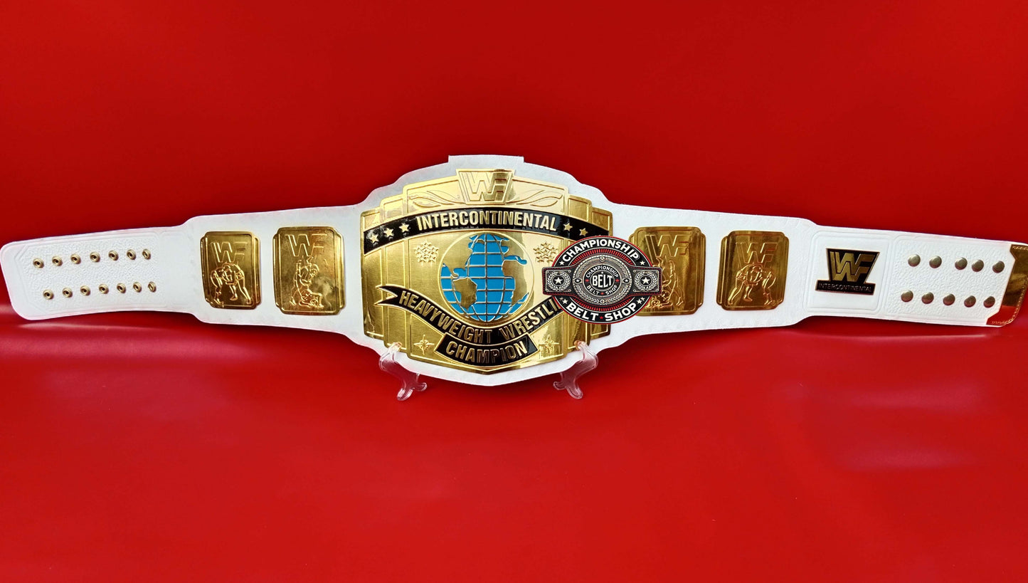 WWF White Strap Intercontinental Championship Title Belt